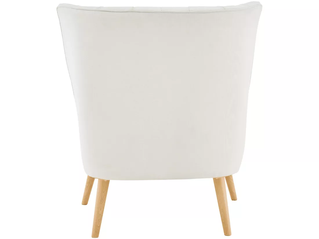 Zenia | Chaise d'appoint rembourrée en PU crème