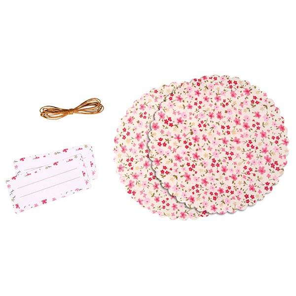 Set décoratif pour pot de confiture Fleurs Rayher