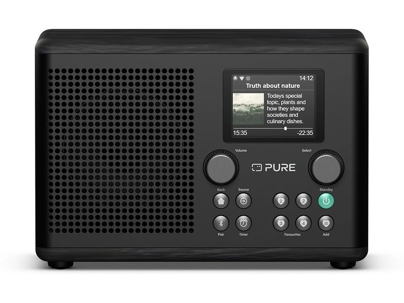 Pure DAB  Radio Classic H4i Schwarz/Esche Das charmante kompakte Internetradio