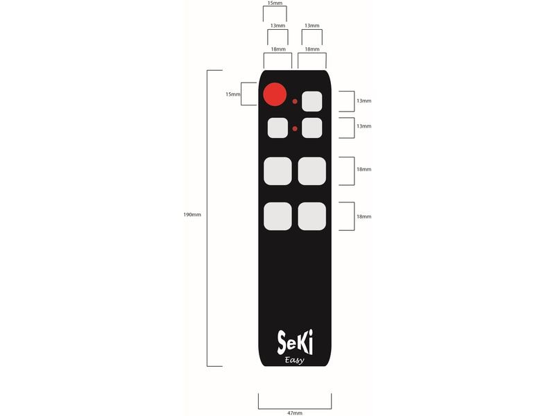 Seki Universal-Fernbedienung Easy Schwarz Lernfähige Universalfernbedienung für 1 Gerät