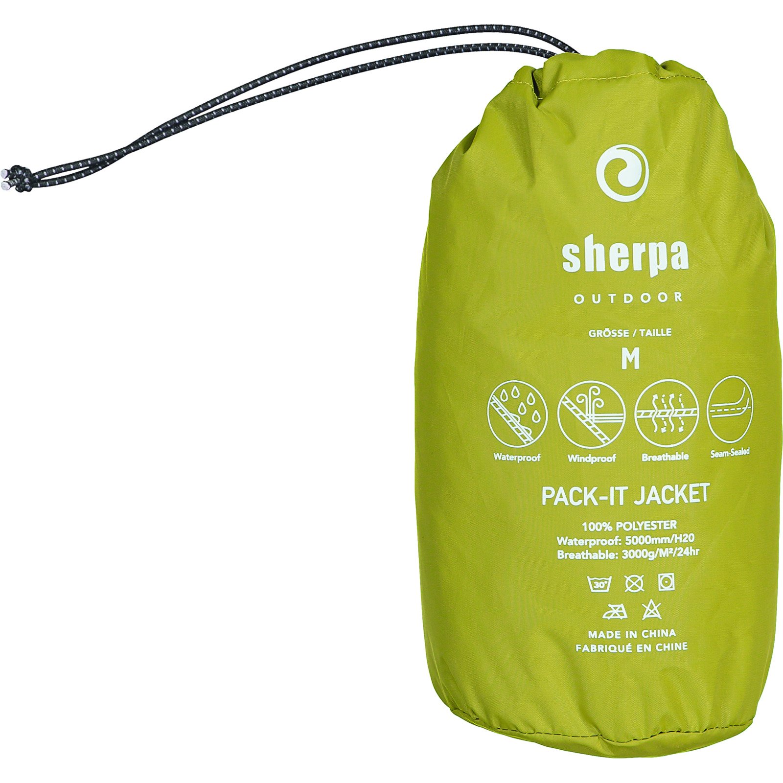 Sherpa Legpa Hr Regenjacke, hellgrün, L