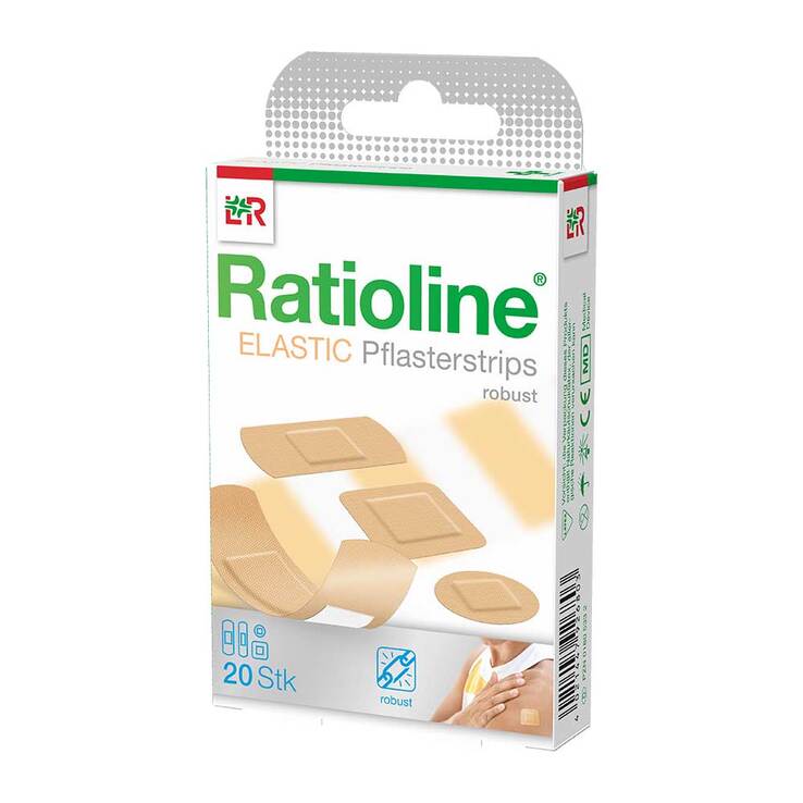 Ratioline elastic Pflasterstrips in 4 Größen, 20 St