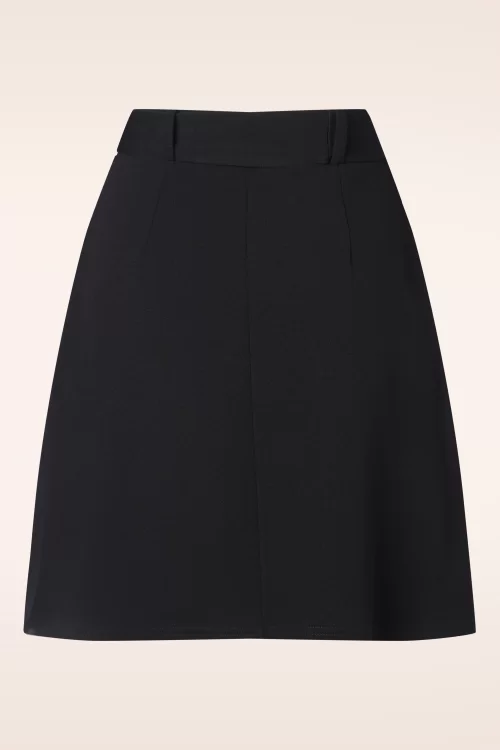Vintage Chic for Topvintage Jessy a-lijn rok in zwart