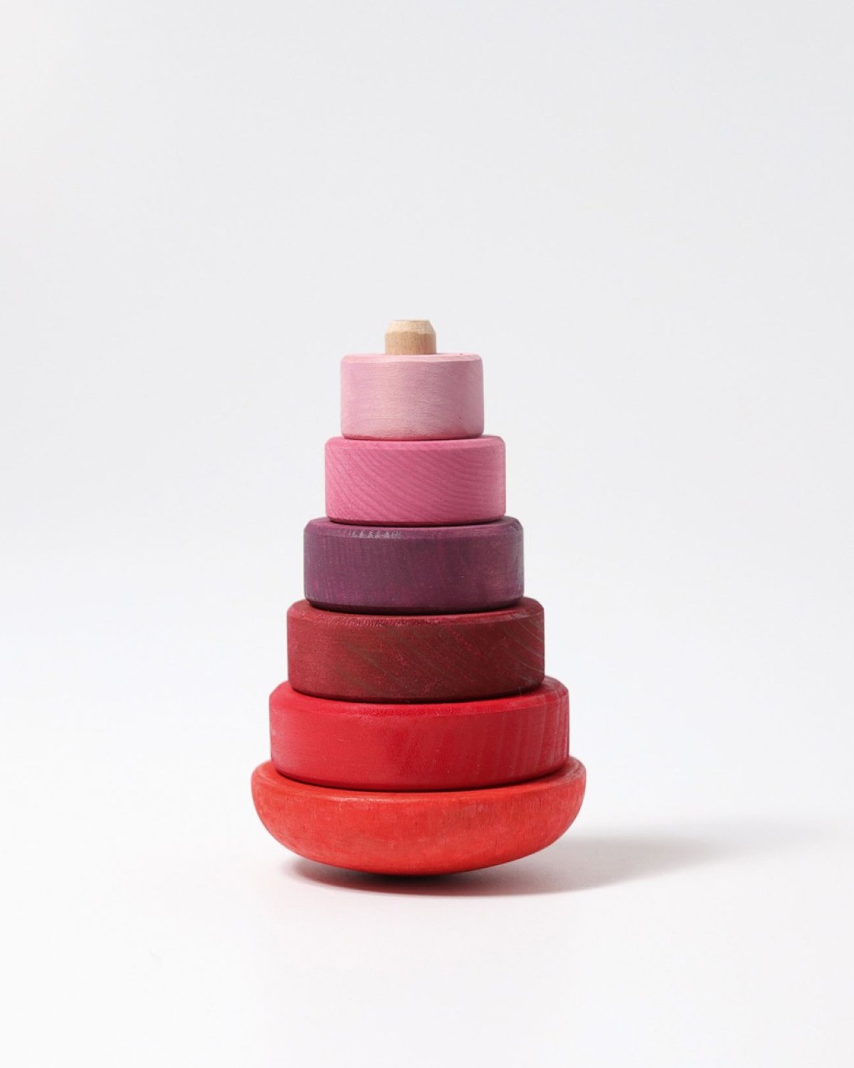 Stabletårn i Tre M/ Balansebrett – 13 cm | Wobbly Stacking Tower