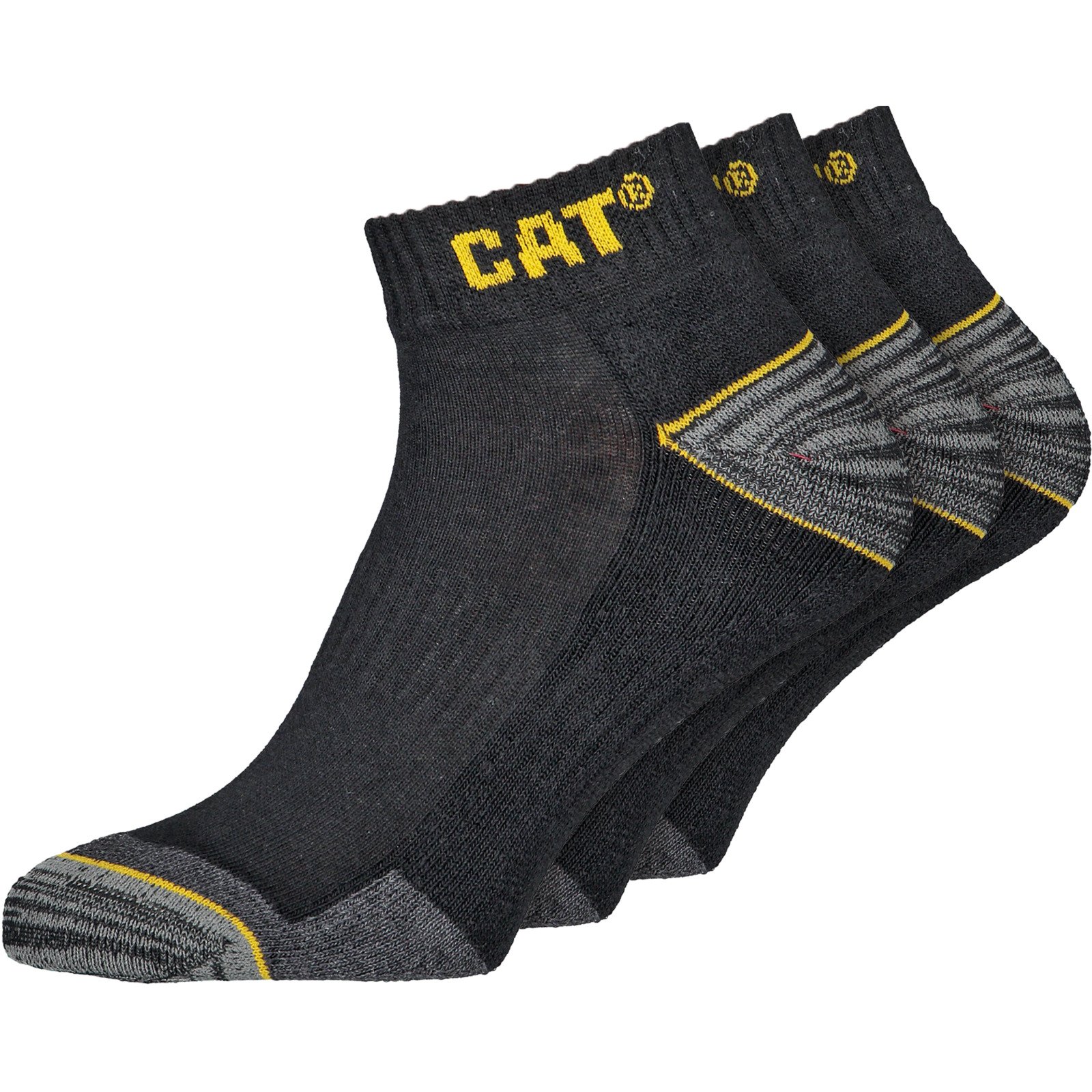 CAT Work-Sneakersocken schwarz, 3 Paar
