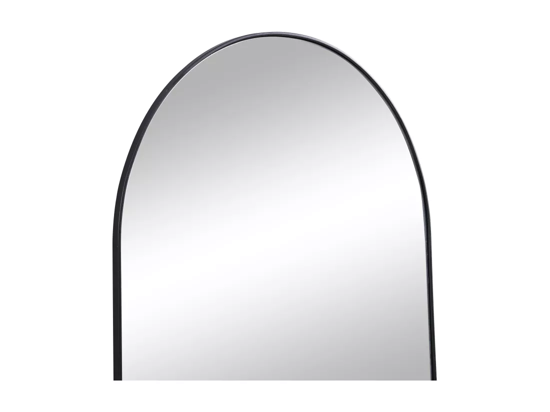 Miroir arche en métal - L.65 x H.80 cm - Noir - MAILEN