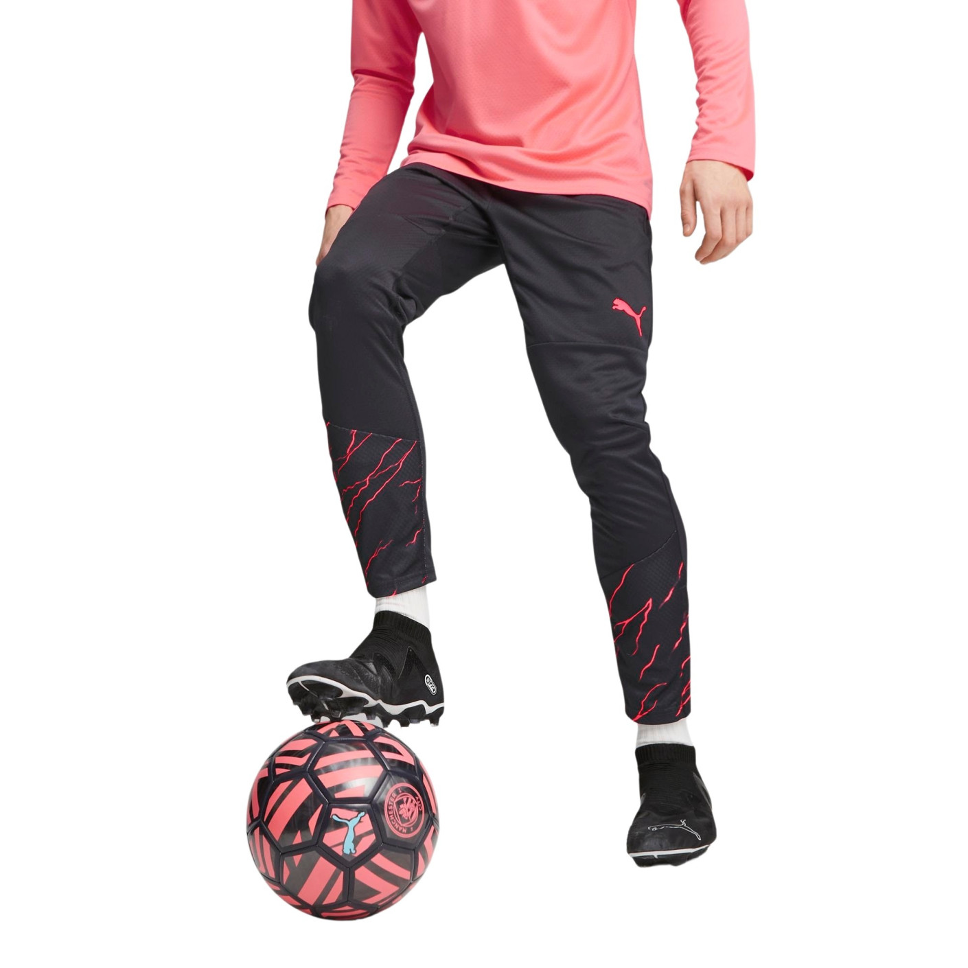 PUMA Manchester City Trainingsbroek 2023-2024 Donkerblauw Roze
