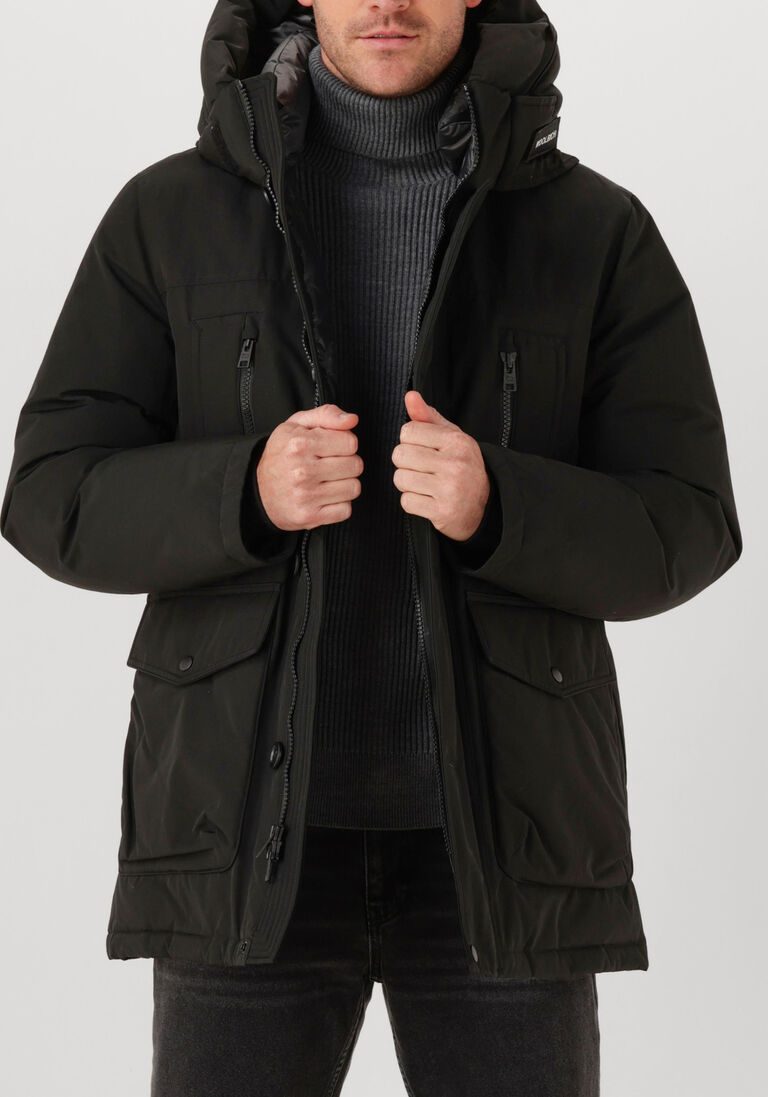 zwarte woolrich gewatteerde jas ramar arctic parka