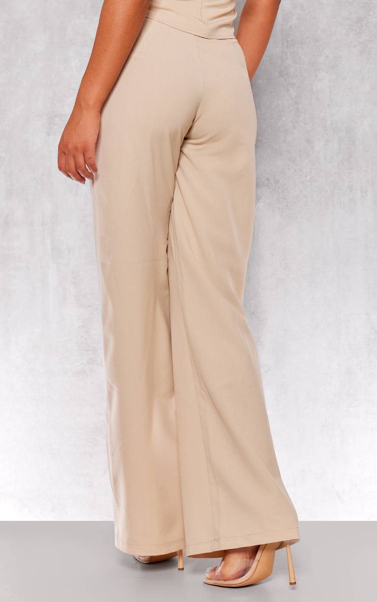 Gris Pierre Pantalon Large Tailleur Tissé À Détail De Poches Coordonné