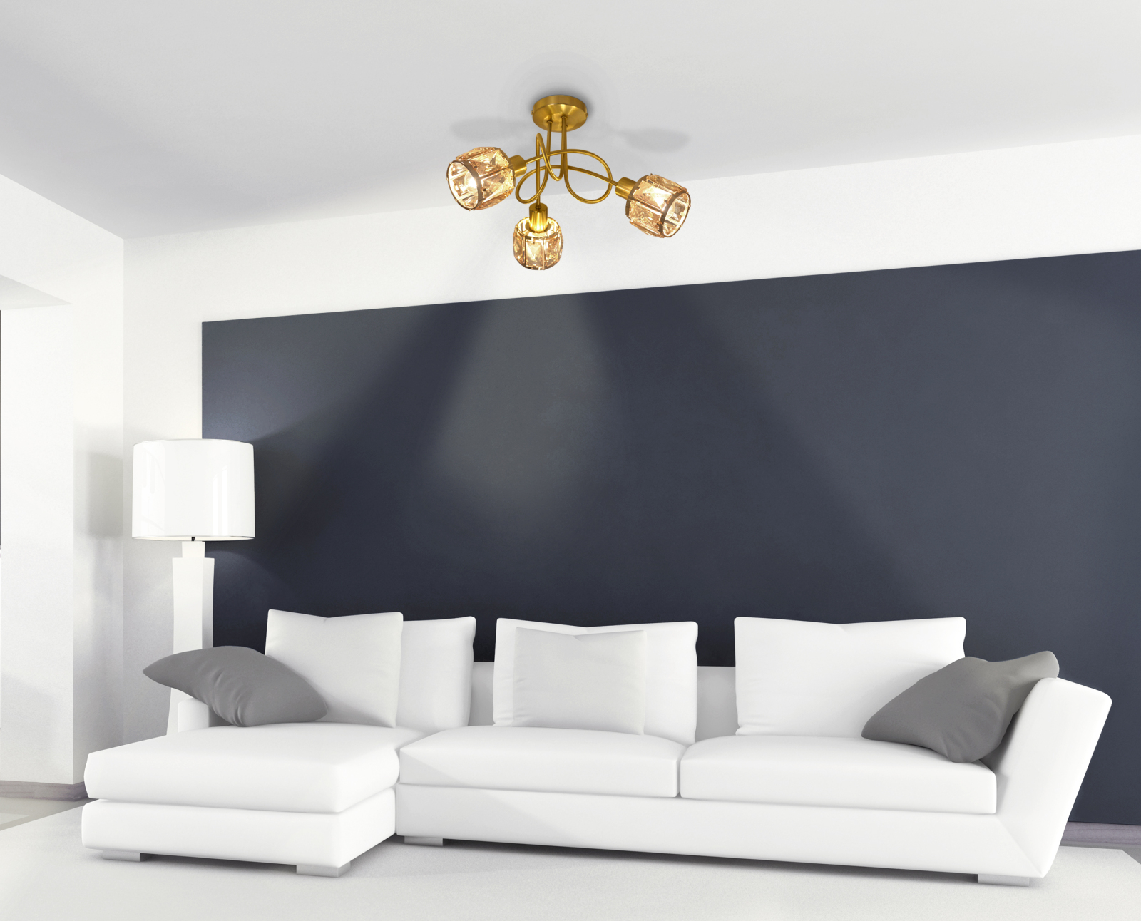 LED-Spot JOSEFA - goldfarbig - 3-flammig