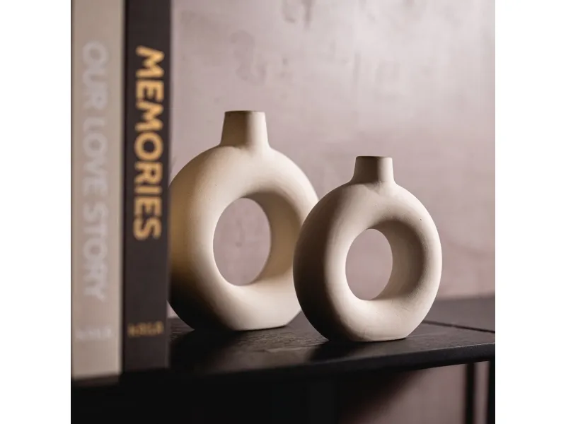 OlsenHome - Rund keramikvase - 2 stk