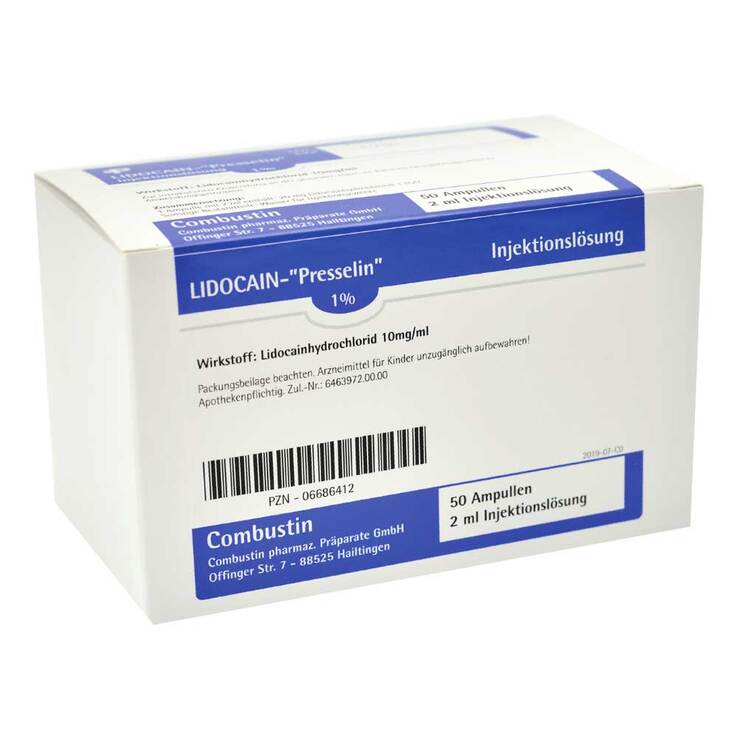 Lidocain Presselin 1% Injektionslösung, 100X2 ml