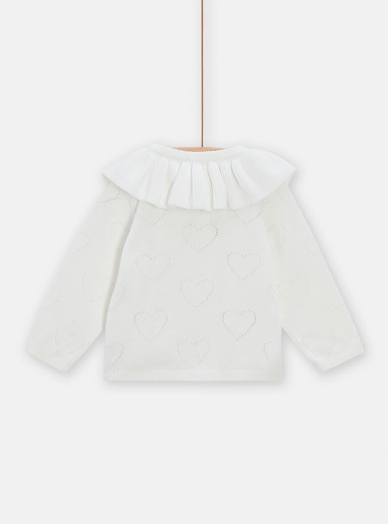 Cardigan à motif cœur pour bébé fille