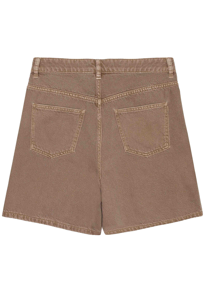 Knowledge Cotton Apparel Jeansshorts Gale Straight Mid-Rise Twill 5-Pocket Shorts Tiramisu