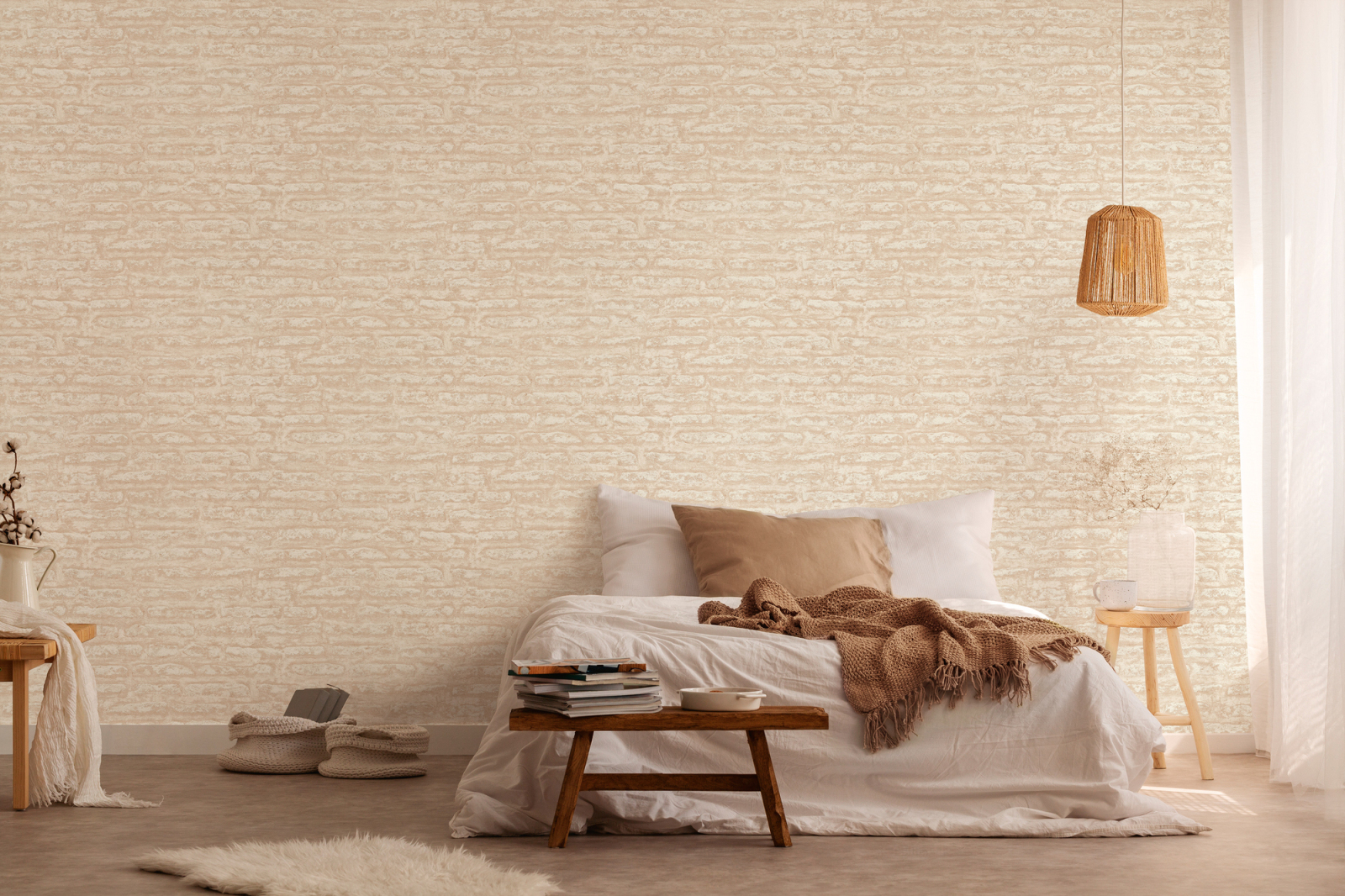 A.S. Creation Vliestapete ATTRACTIVE 2 - beige - Steinoptik - 10 Meter