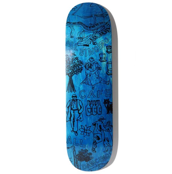 Skateboard CAFE Deck Gaurab Sketches - Blue - 8.25