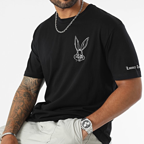 Tee Shirt Oversize Large Angry Bugs Bunny Noir Blanc