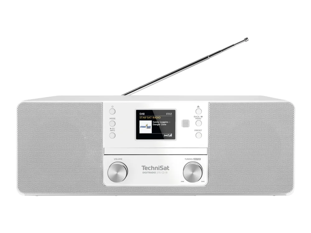 TechniSat DigitRadio 370 CD IR - Audiosystem - 2 x 5 Watt - hvid