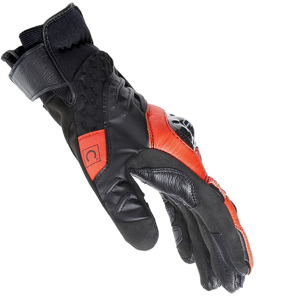 Dainese - Gants Carbon 4 Short Noir / Rouge fluo