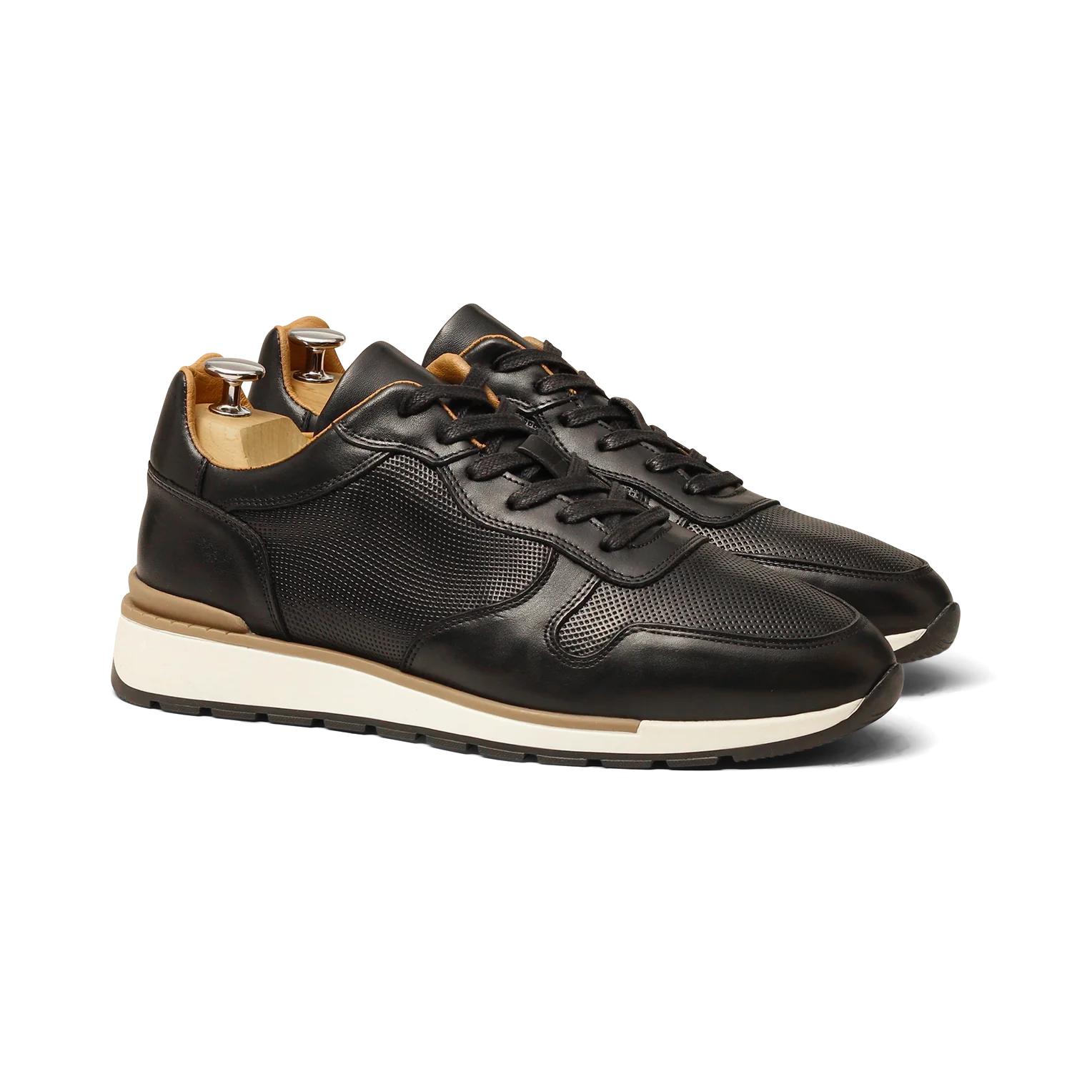 Jako-Sneakers / basket en cuir noir