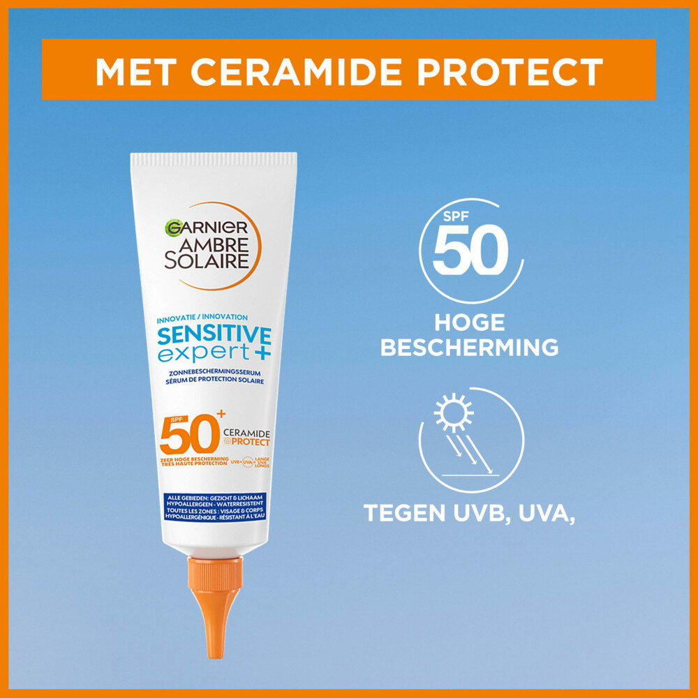 Garnier Ambre Solaire Sensitive Expert+ Zonbeschermingsserum SPF 50+125 ml