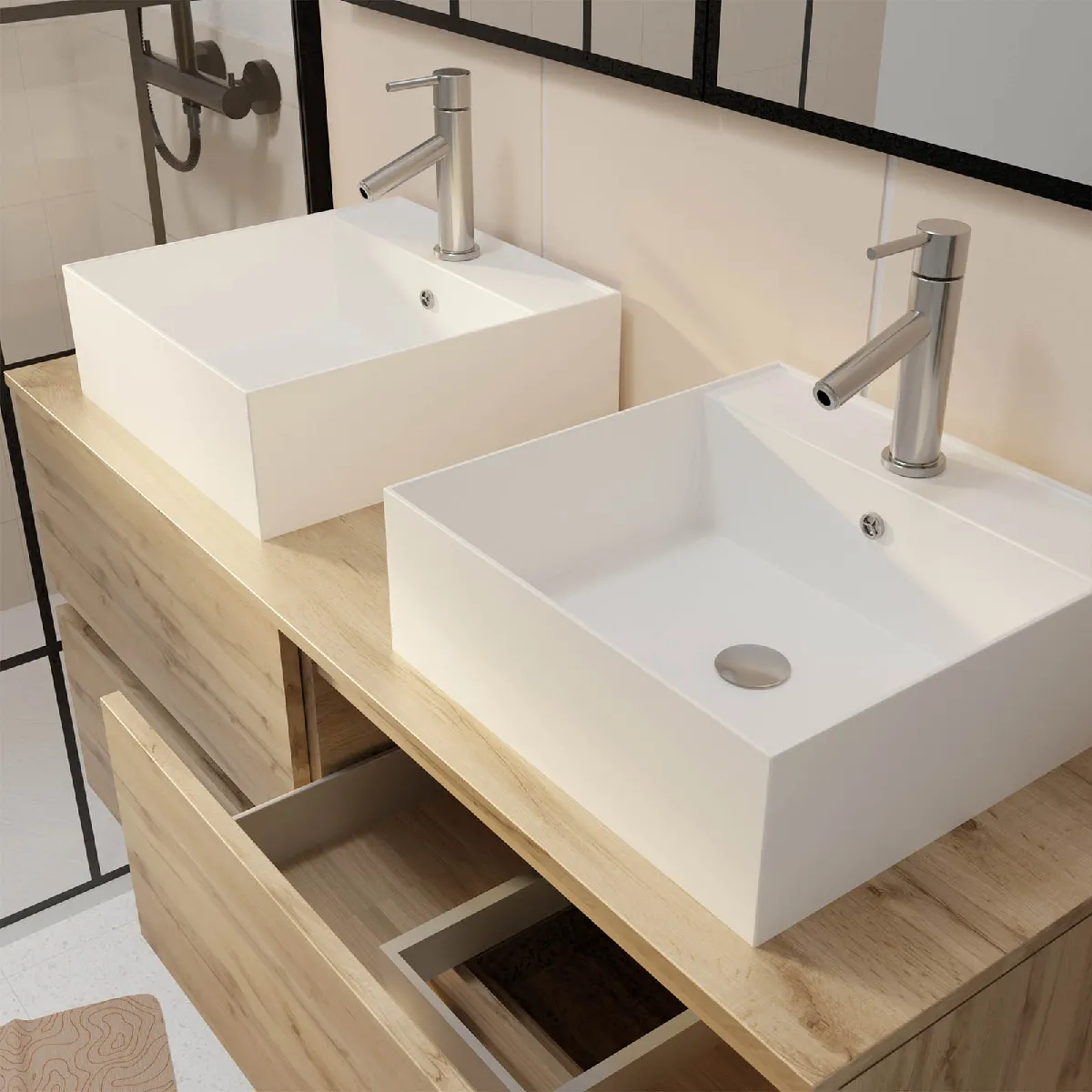 AURLANE TIMBER Meuble salle de bain 120 cm