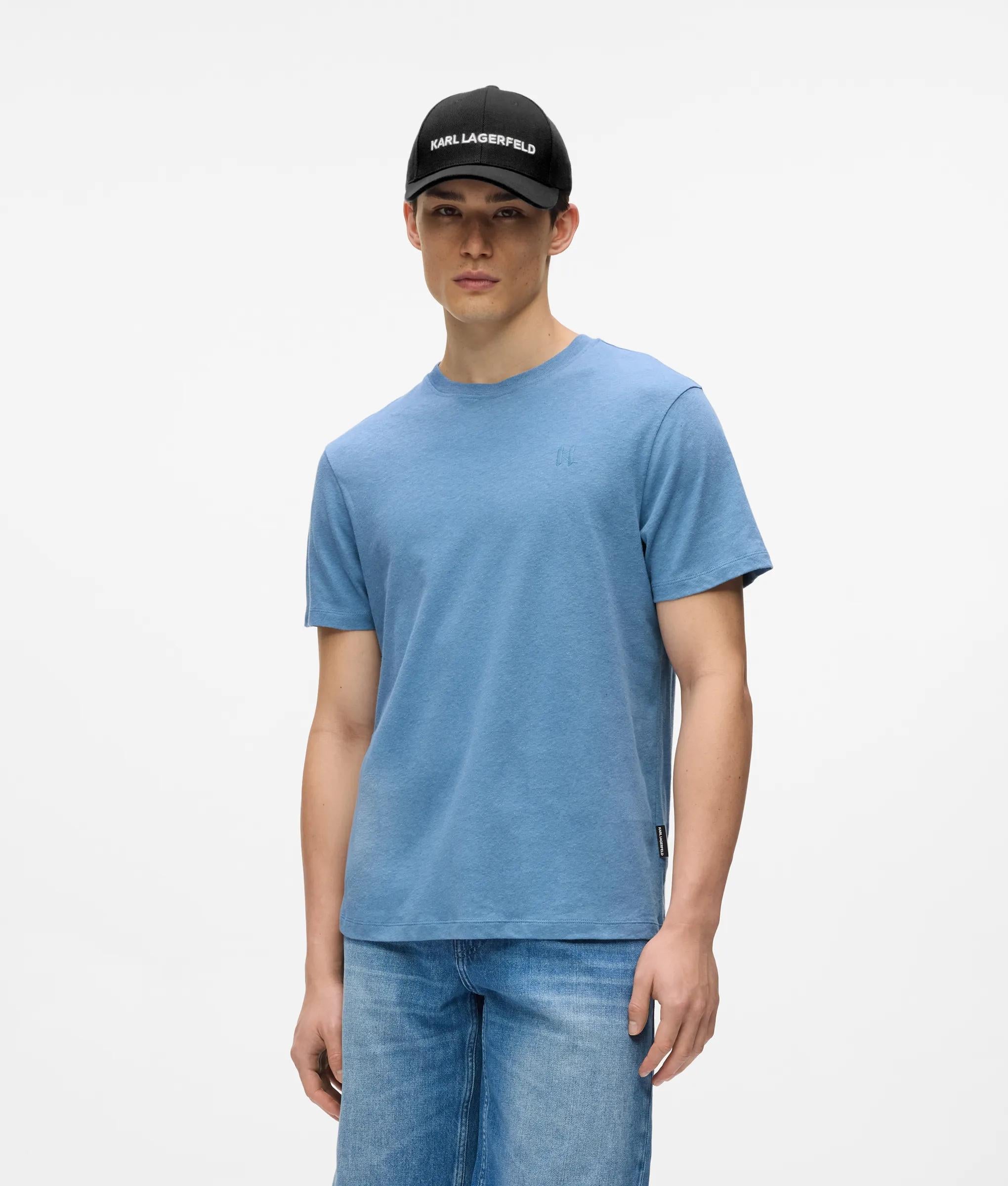 Monogram linnen mengsel t-shirt