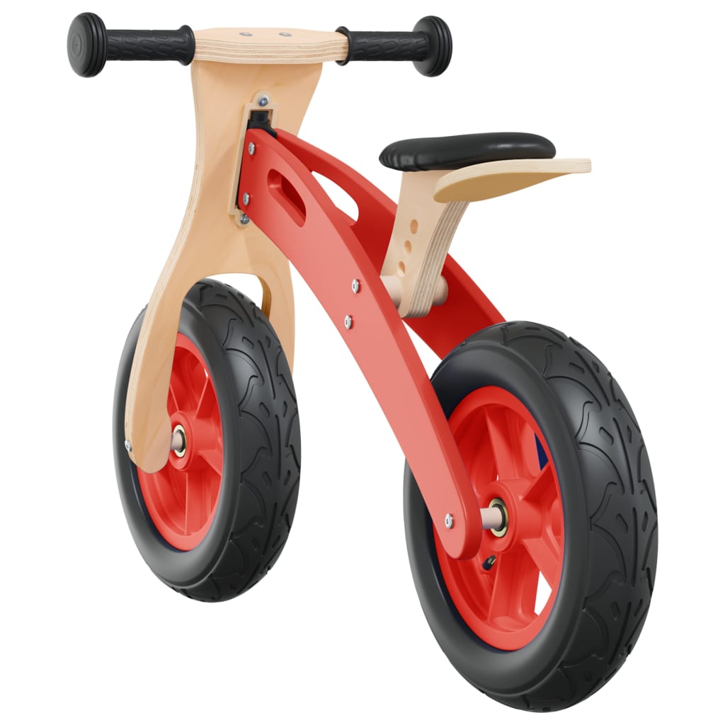Vélo d'équilibre pour enfants avec pneus pneumatiques rouge