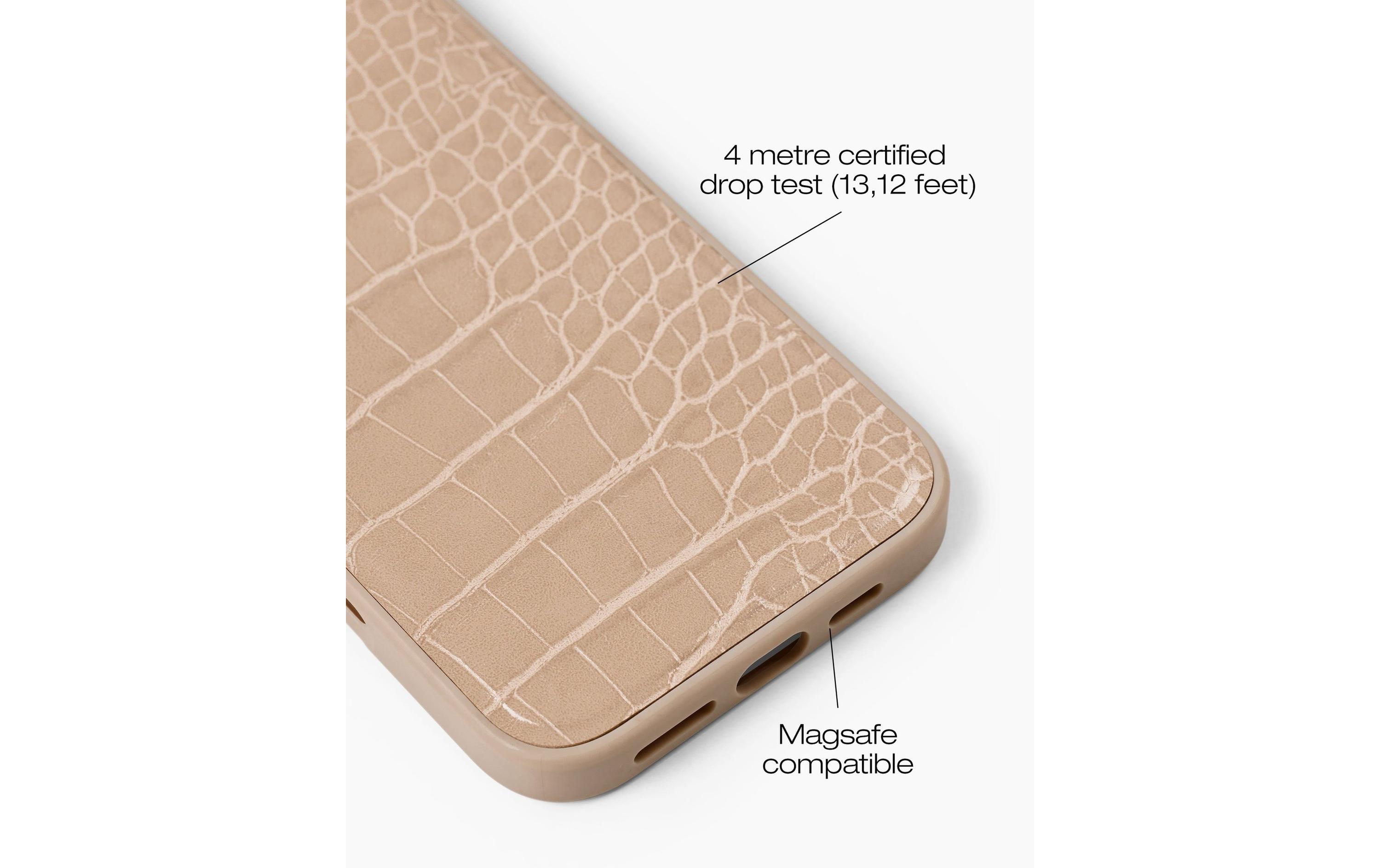 Back Cover Croco iPhone 16 Pro BeigeBackcover für das Apple iPhone 16 Pro