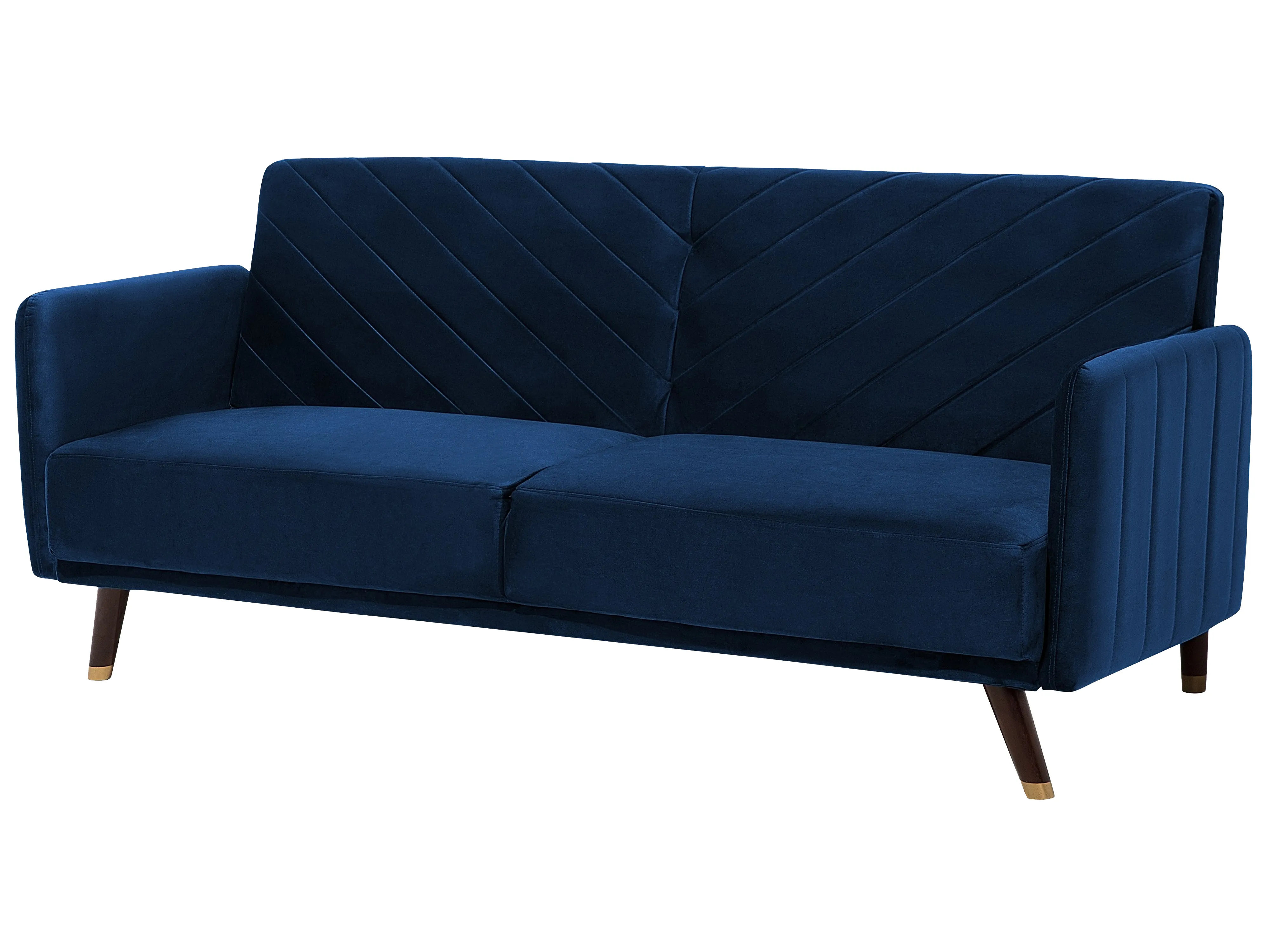 Slaapbank 3-zits SENJA Fluweel Marineblauw