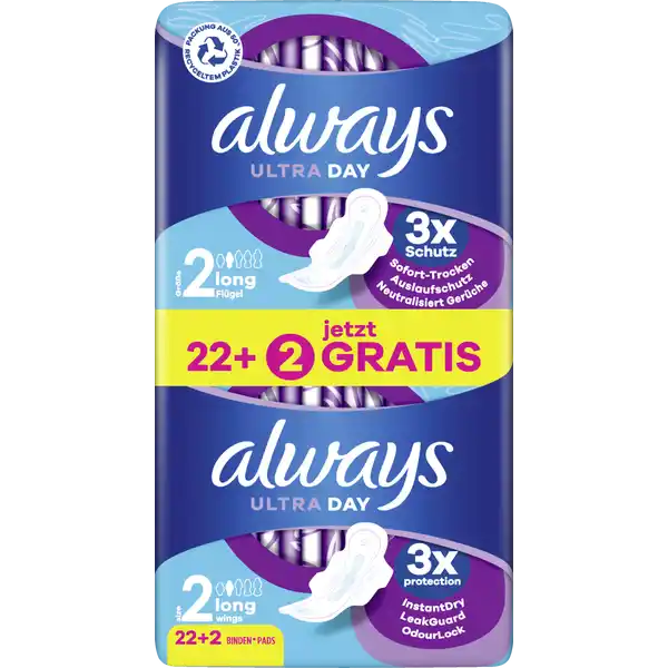 Ultra Day Binden Long mit Flügeln Big Pack + 2 Gratis