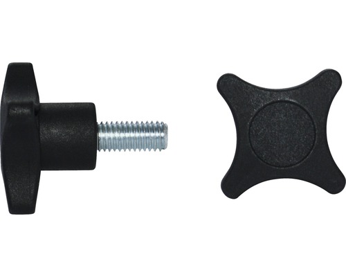 Kruisgreepschroef Ø 40 mm M6x20 zwart, 20 stuks