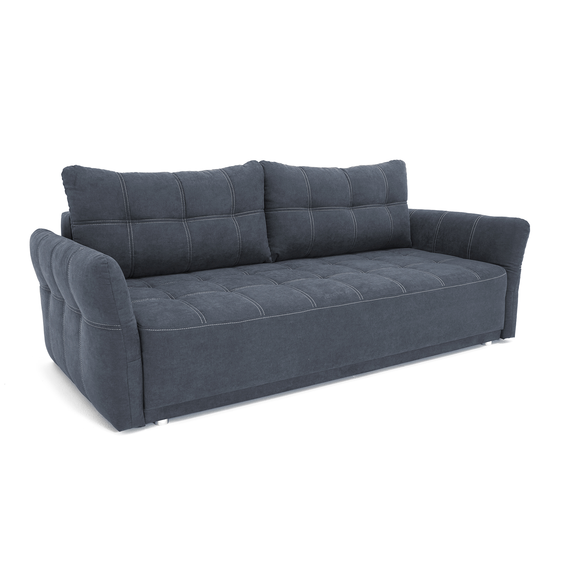 Schlafsofa - grau - regulierbare Armlehnen