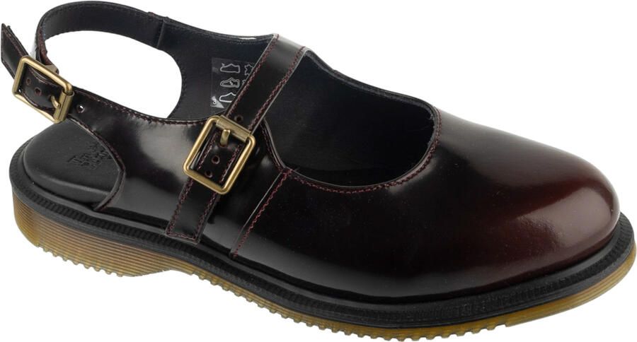 Dr. Martens Madaline Cherry Red Arcadia lak slingback loafers cherry red arcadia
