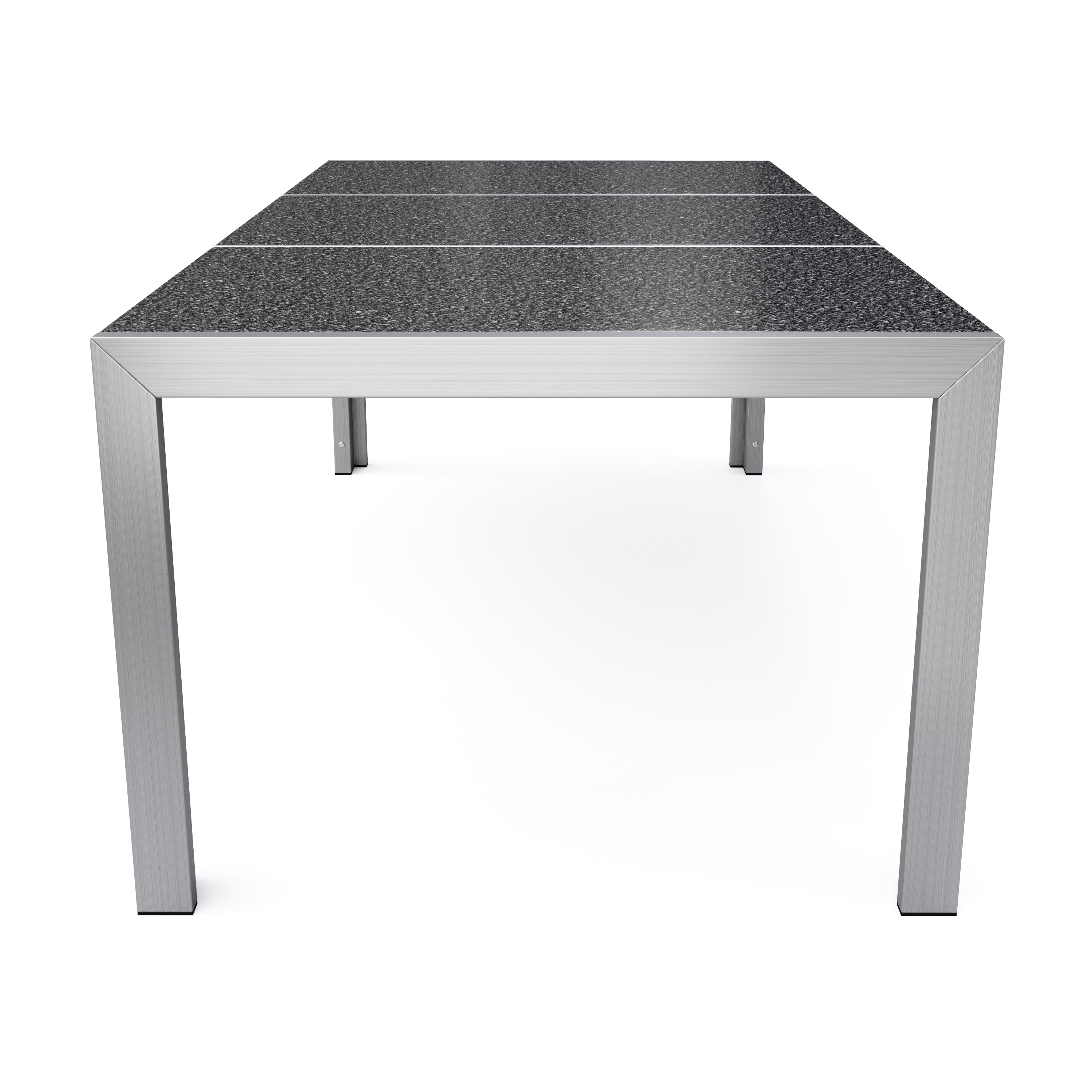 Granittisch Edelstahl 200 x 95 x 75 cm