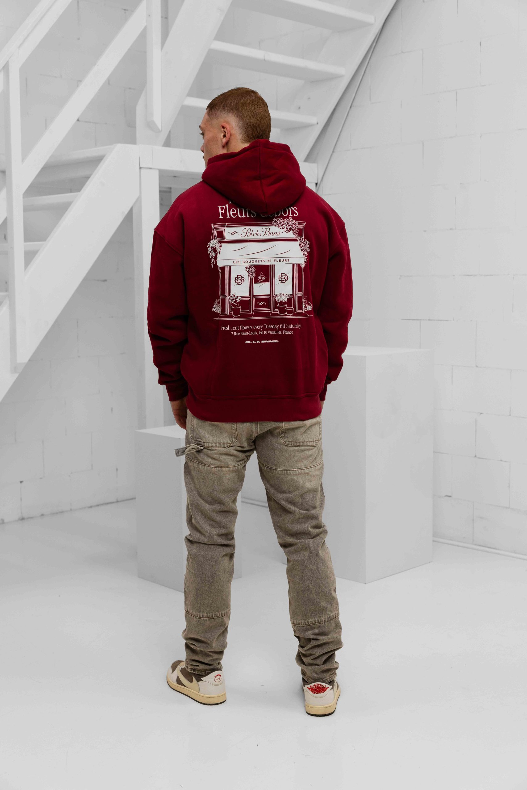 Black Bananas Les Fleur Hoodie Heren Donkerrood