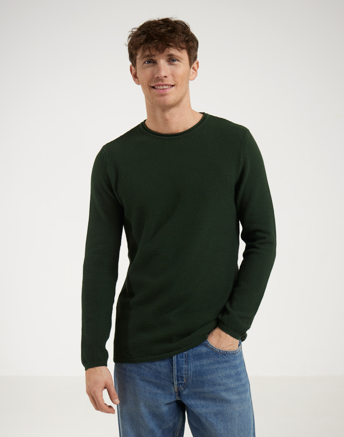 Sweater van gebreid katoen voor heren - Gratis Verzendi