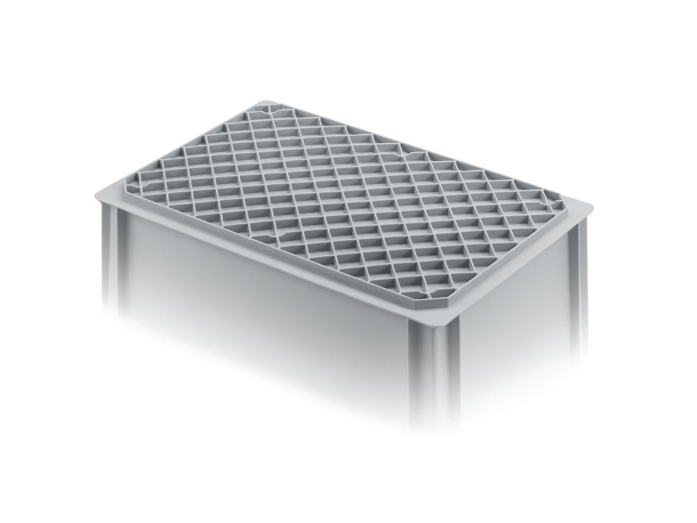 PROREGAL Eurobox met gesloten handgreep HxBxD 42 x 40 x 60 cm 70 liter Grijze Eurobox transportbox