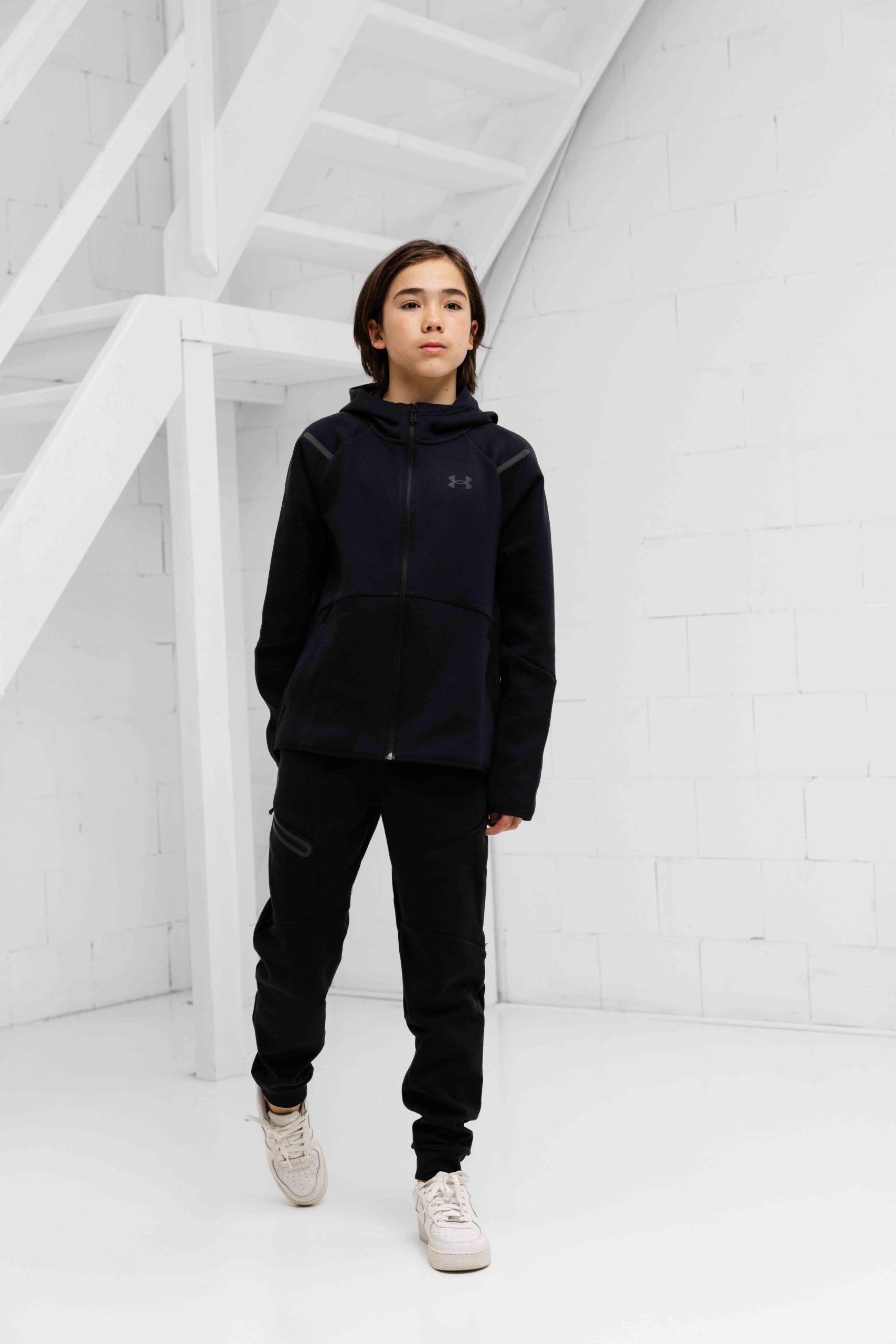 Under Armour Unstoppable Fleece Trainingspak Kids Zwart