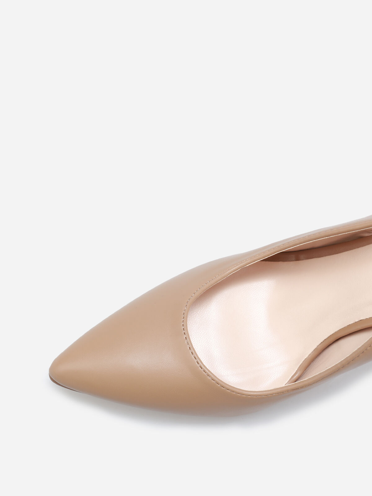 Escarpins pointus à bride arrière- Taupe