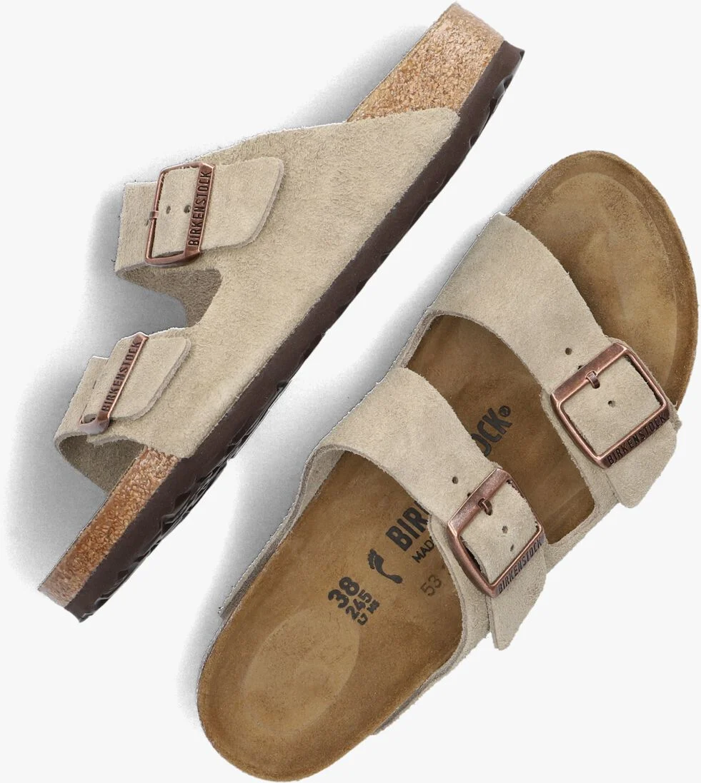 BIRKENSTOCK taupe birkenstock slippers arizona dames