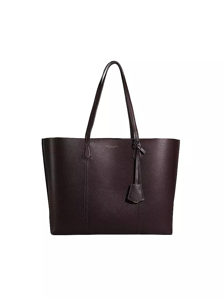 TORY BURCH Ledertasche - Shopper PERRY dunkelrot
