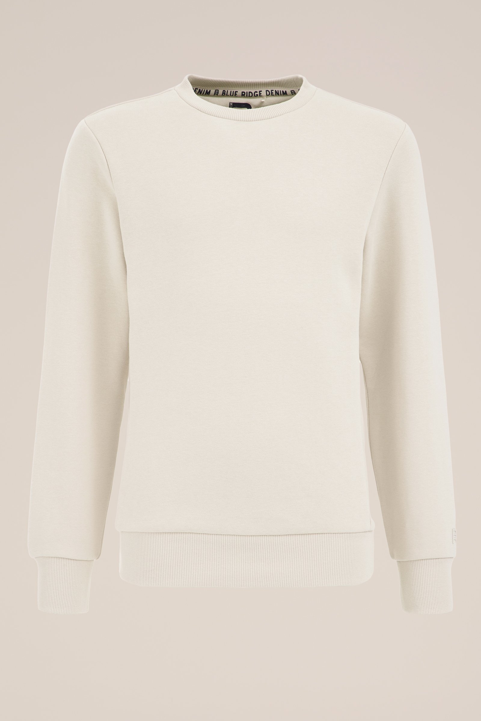 Unisex sweater met geribde details Blue Ridge Beige