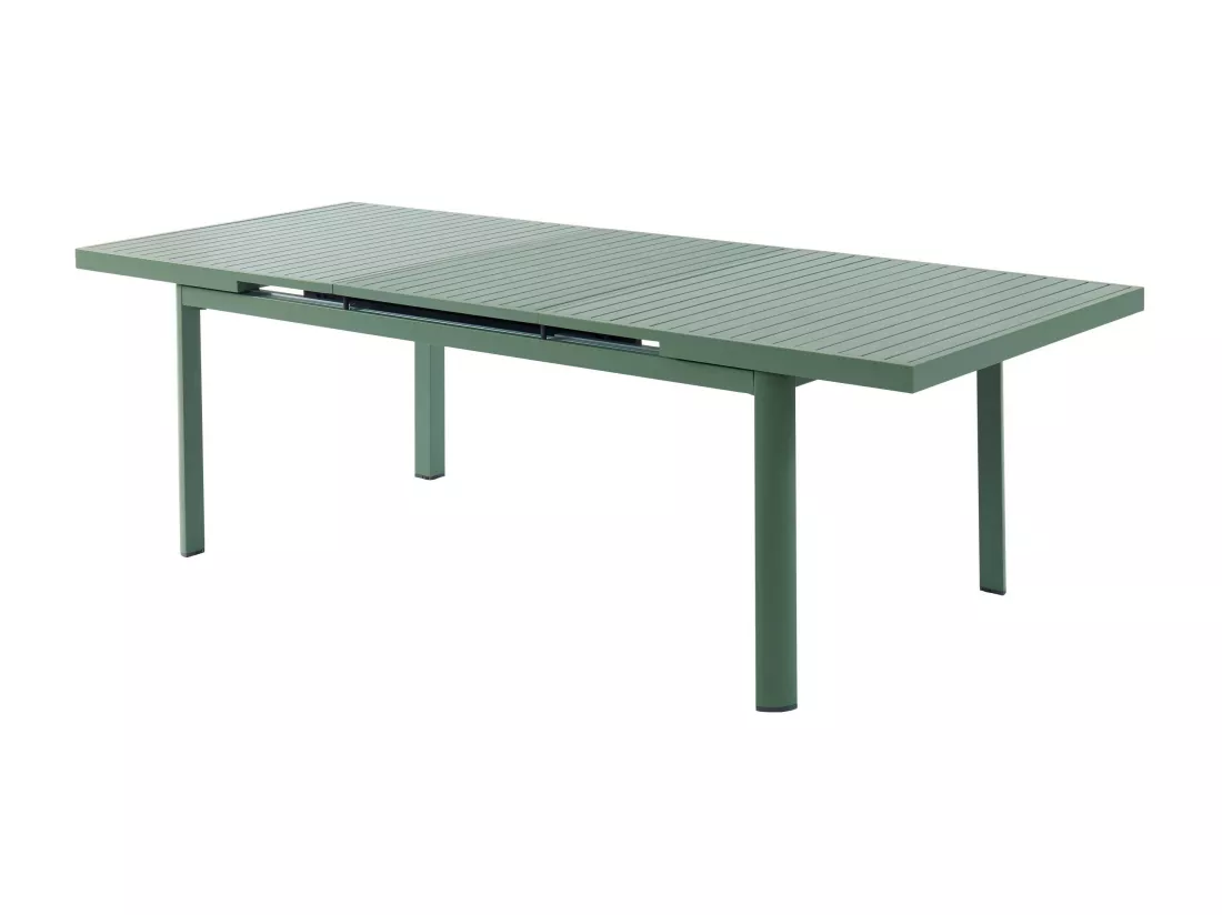 Table de jardin extensible en aluminium L.180/240cm - Vert amande - NAURU de MYLIA