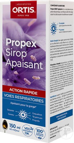 Ortis Propex Sirop Apaisant 150ml Nouvelle Formule
