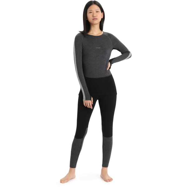 T-shirt thermique ICEBREAKER W MERINO ZONEKNIT 200 LS CREWE JET JET HTHR/BLK/METRO H/CB