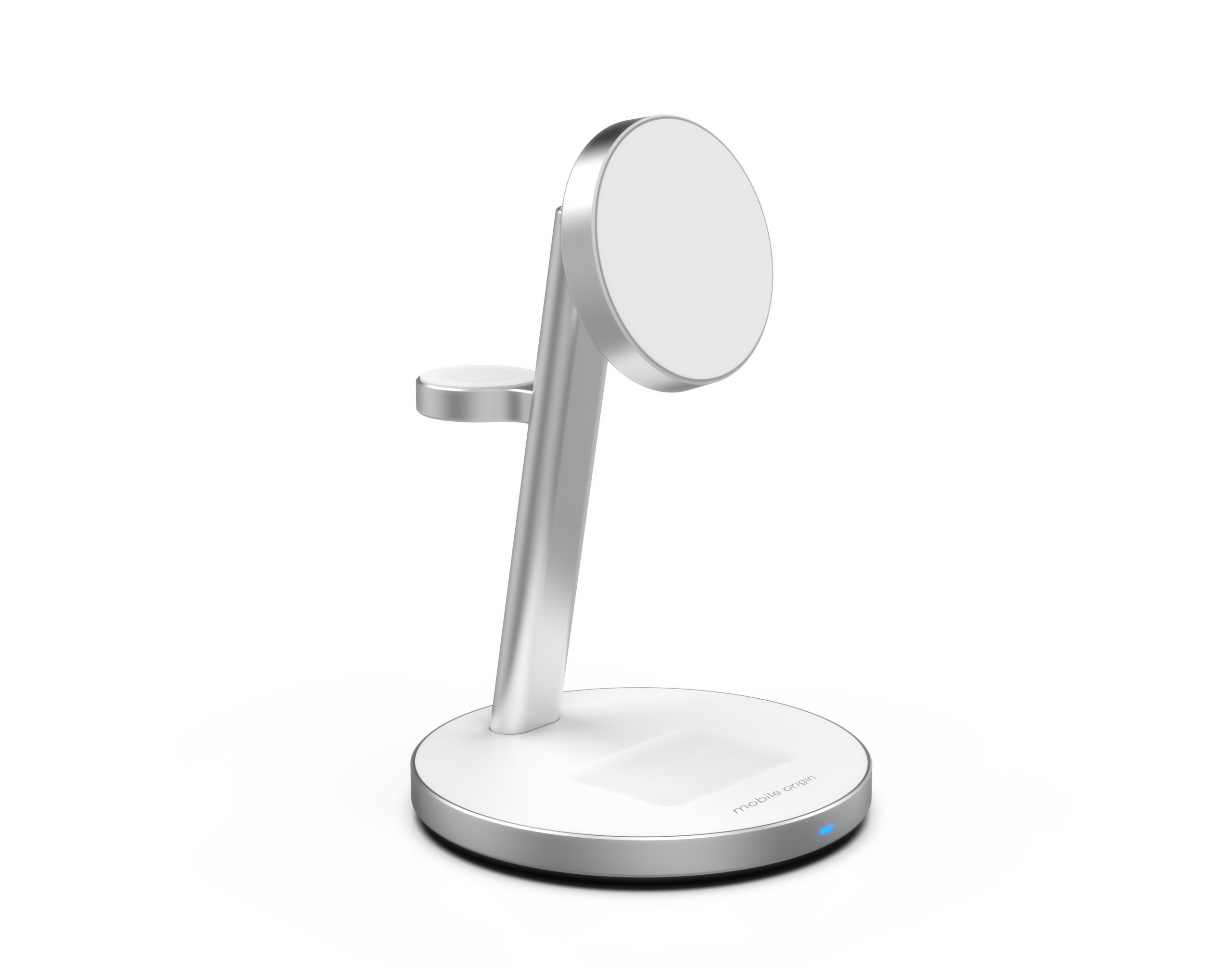 (25W) 3in1 Qi2 PowerStand MagSafe Wireless Charger Ladegerät   (35W) GaN III Adapter Netzteil (PWSTQ2-31-WHT) - Weiss