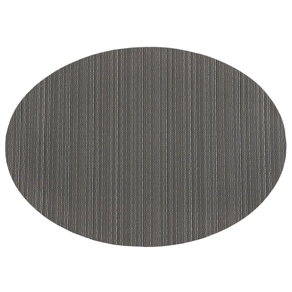 QUVIO Placemat ovaal - 32 x 45 cm - Grijs/bruin - Set van 6