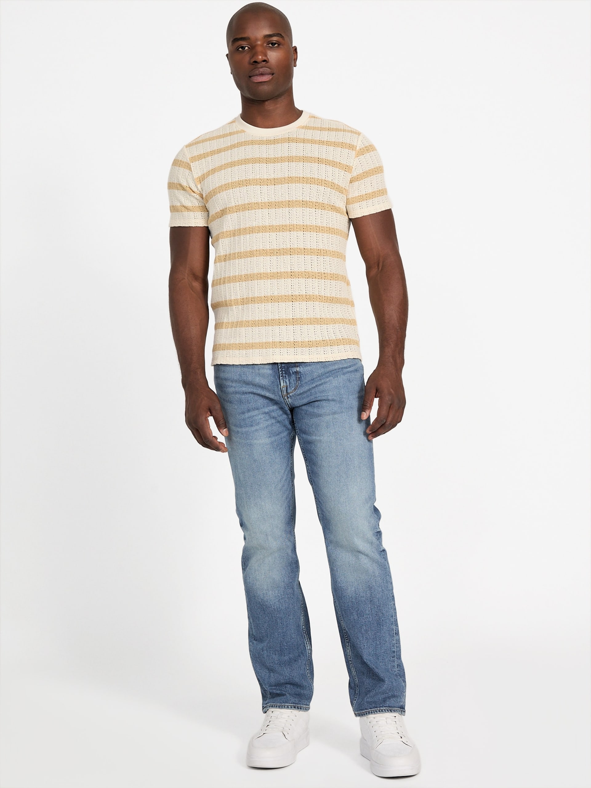 Camiseta Elon com textura e gola redonda