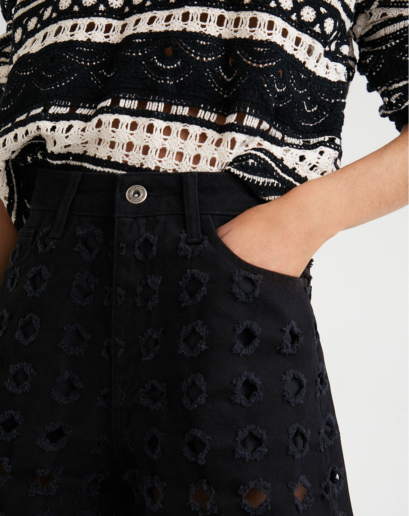 Desigual Short en jean Ninon noir